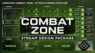 Animated Call of Duty Warzone inspired Twitch Overlay Package for Streamers