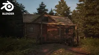 Making a Realistic Log house - Blender - Timelapse