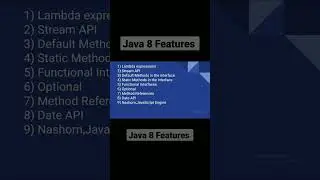 What are the new features which got introduced in Java 8 ? | java 8 features