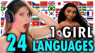 1 GIRL 24 LANGUAGES - HOW FAR I'LL GO - Moana, Vaiana (Multi-Language cover by Eline Vera)