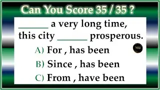 35 Tenses Grammar Test | Verbs in English Grammar | English Practice Quiz | No.1 Quality English