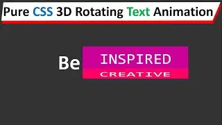 Awesome Text Animation With Pure HTML and CSS | 3D Text Rotation Animation Using Pure CSS Only.