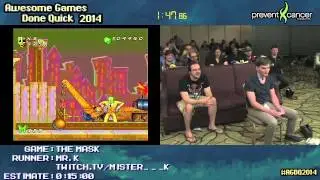 The Mask SNES :: Live SPEED RUN (09:22) (Hard) by Mr K #AGDQ 2014