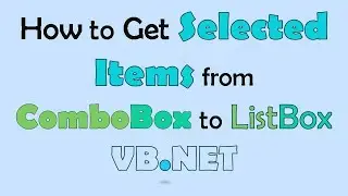 How to get selected items from ComboBox to ListBox in VB.NET