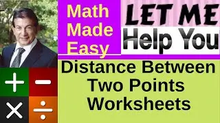 Distance Between Two Points Worksheets