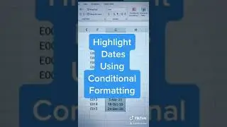 Highlights Dates | Conditional Format #shorts