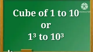 Cube 1 to 10/1 to 10 Cube/1³ to 10 ³/Cube of 1 to 10/#cube1to10