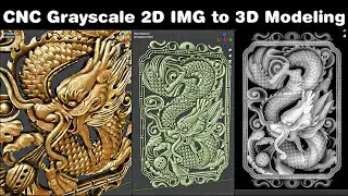 Blender Tutorial - CNC Grayscale Image to 3D Modeling | CNC 2D to 3D