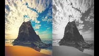 how to apply black and white effect in photoshop CC