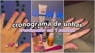 1 semana de cronograma de unhas *cresceram bastante* 😱💅🏻✨💕