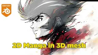 2d Manga illustration Into 3d Mesh in Under 10 Minutes