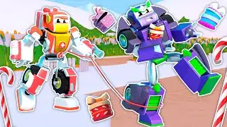 ROBOT steals GIFTS | RoboFuse Robot Transformer Cartoons for Kids