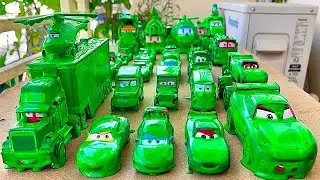 Clean up muddy minicars & disney car convoys 🚘🚙🚂 Play in the garden!