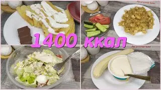 МЕНЮ на ДЕНЬ для ПОХУДЕНИЯ и ПРАВИЛЬНОГО ПИТАНИЯ 1400 ккал. Что я ем за день. Рацион на 1400 КАЛОРИЙ
