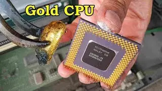 How to recycle gold from cpu computer scrap. value of gold in cpu ceramic processors pins chip.