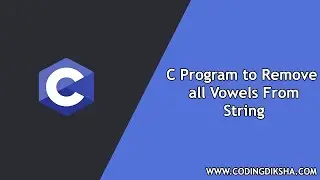 C Program to Remove all Vowels From String