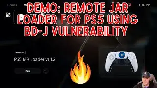 DEMO: Remote JAR Loader for PS5 released using BD-J vulnerability