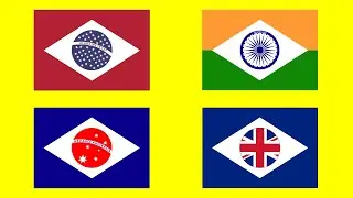 COUNTRY FLAGS in the Style of Brazil - Alternate Flags of the World