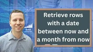 Retrieve all invoices in SQL Server with a date between now and a month from now