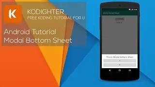 Android Studio Tutorial - Modal Bottom Sheet