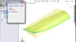 SolidWorks Surfacing 01 Surfacing   18 Cutting with Surface