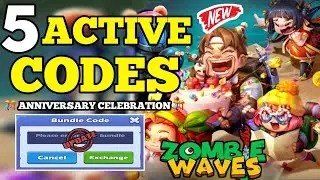 🔥ZOMBIE WAVES🔥 5 ACTIVE GIFT CODES | ZOMBIE WAVES BUNDLE CODES | WORKING CODES Z☆W AUGUST