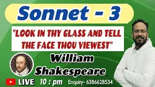 🎯William Shakespeare Sonnet:3 || Line by line detailed explanation || English Discovery