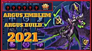 ARGUS EMBLEM AND BUILD SET 2021 || MOBILE LEGENDS