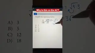 Algebra with Square Roots and Fractions | Simplifying Expressions ACT Prep #shorts #math #maths