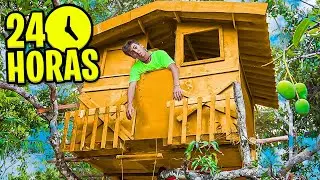 SOBREVIVENDO 24 HORAS NA CASA DA ÁRVORE!