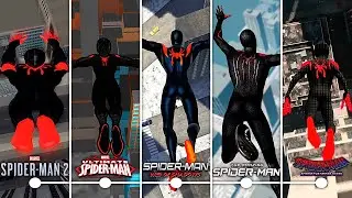 Spiderman Miles Morales Jumping From Highest Places in Spider-Man Games