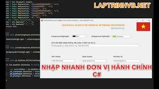 [C#] Nhập đơn vị hành chính nhanh như chớp | laptrinhvb.net