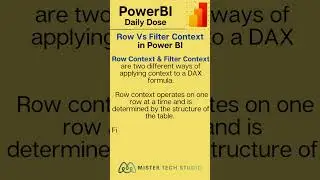 Row vs Filter Context In PowerBI | PowerBI Desktop | Power BI Tutorial