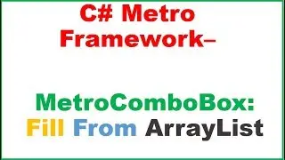 C# MetroFramework : MetroComboBox - Fill From ArrayList