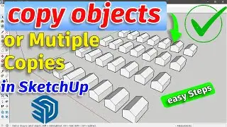 How to copy objects in SketchUp |  The Move and Copy Tools  |  Sketchup