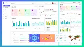 🚀 Master React Admin Dashboard Development: Recharts, World50M JSON & React Simple Charts | #reactjs