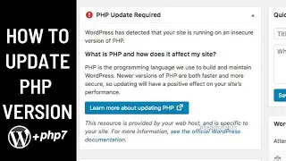 PHP Update Required / How to update PHP version in cpanel WordPress website