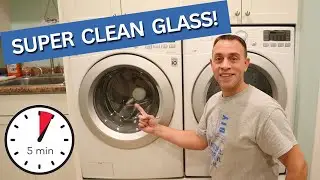 HOW TO CLEAN FRONT LOAD WASHER GLASS. Simple method to clean glass in under 5 mins!