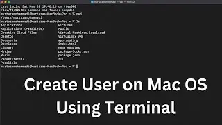 How to create User on Mac OS using Terminal