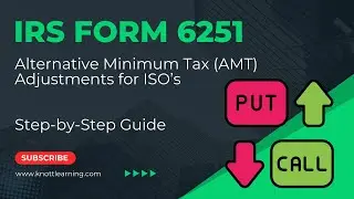 IRS Form 6251 Alternative Minimum Tax (AMT) for Incentive Stock Options (ISO)