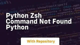 python zsh command not found python