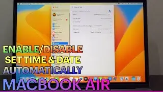 How to Enable or Disable Set Time and Date Automatically on MACBOOK AIR