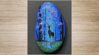 Acrylic painting on river stone | beautiful stone art