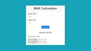 BMI Calculator with Javascript