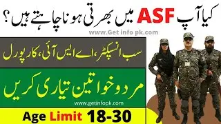 Airport Security Force ASF Jobs 2021 - join asf as Corporal ASI