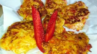 Оладьи из кабачков с паприкой/Кабачковые оладьи с паприкой/Новый вкус