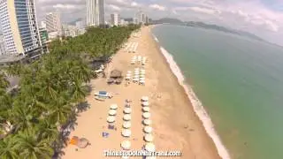 1.2km Fly along the beach in Nha Trang, Vietnam