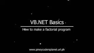 VB NET Basics:  How to make a factorial program using Recursive procedure