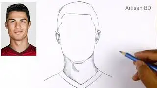 How To Draw Realistic Cristiano Ronaldo, Easy Pencil Sketch 