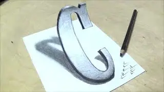 ONLY ONE PENCIL - How to Draw Letter C in Western Style - 3D Trick Art